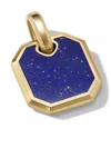 David Yurman 18kt Yellow Gold Roman Lapis Lazuli Pendant In Gold