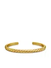 David Yurman 18kt Yellow Gold Sculpted Cable Cuff Bracelet In Gold