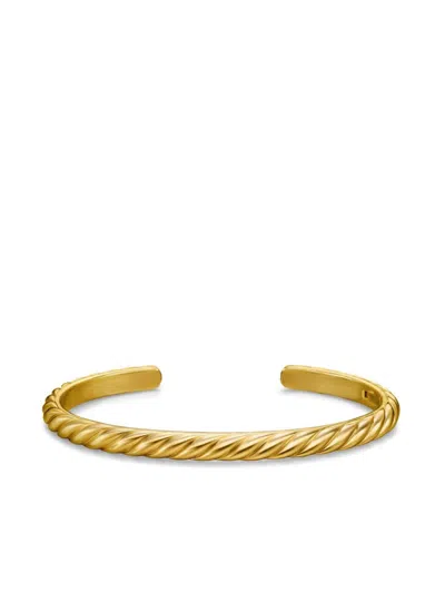 David Yurman 18kt Yellow Gold Sculpted Cable Cuff Bracelet