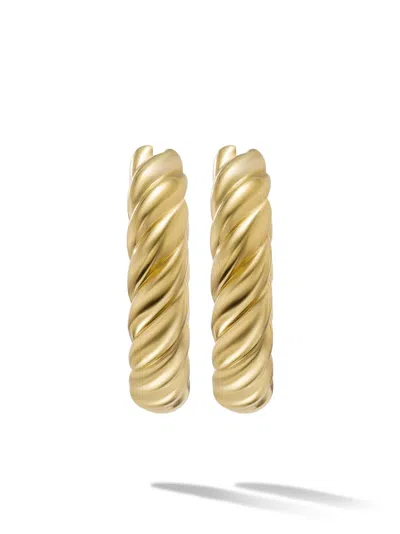 DAVID YURMAN 18KT YELLOW-GOLD SCULPTED CABLE HOOP EARRINGS (38MM)
