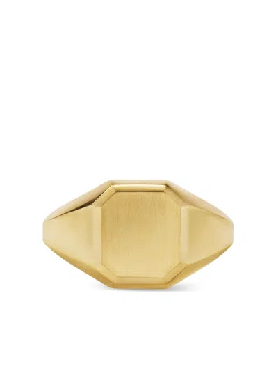 David Yurman 18kt Yellow Gold Streamline Signet Ring (14mm)