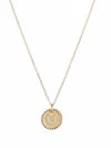 David Yurman 18kt Yellow Gold Initial U Diamond Charm Necklace In Gold