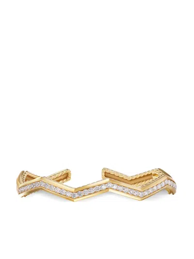 David Yurman 18kt Yellow Gold Stax Diamond Bracelet