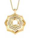 David Yurman 18kt Yellow Gold Stax Diamond Pendant Necklace In Gold