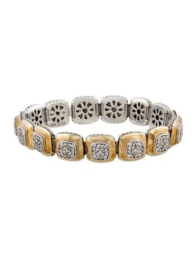 Pre-owned David Yurman 1.93ctw Diamond Albion Link Bracelet, 7" In Multi
