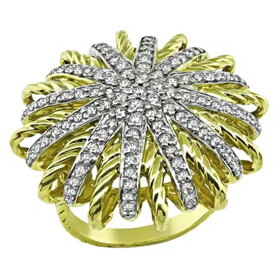 Pre-owned David Yurman 2.00ct Diamond Gold Ring In Multi