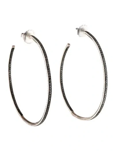 Pre-owned David Yurman 2.10ctw Inside-out Cable Hoop Earrings In Multi