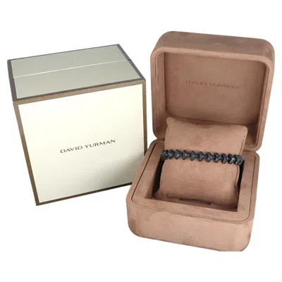Pre-owned David Yurman 26799  Armory 9.5mm Titanium 5.25ct Pave Black Diamond Bracelet