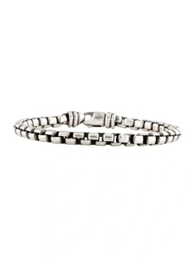 Pre-owned David Yurman 5mm Box Chain Link Bracelet, 7" In Multi