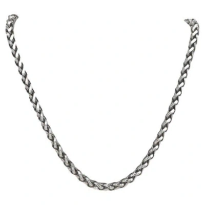 Pre-owned David Yurman 6mm Wheat Chain Necklace 16 3/4" - Sterling Silver 925 Yellow 14k