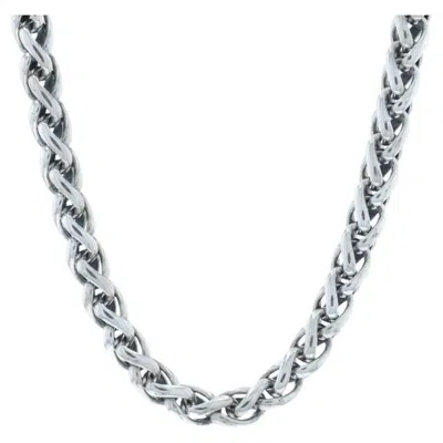 Pre-owned David Yurman 6mm Wheat Chain Necklace 17 1/4" Sterling Silver 925 Yellow Gold14k
