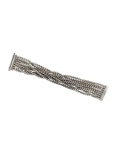 Pre-owned David Yurman 8 Row Box Chain Bracelet, 7" In Multi