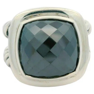 Pre-owned David Yurman Albion 14mm Hematite Split Cable Shoulders Statement Ring In Multi