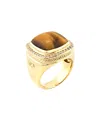 David Yurman Albion 18k 0.40 Ct. Tw. Diamond & Tiger's Eye Ring (authentic )