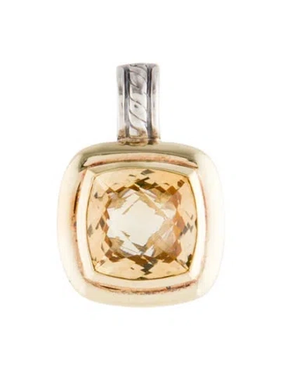 Pre-owned David Yurman Albion Citrine Enhancer Pendant In Multi