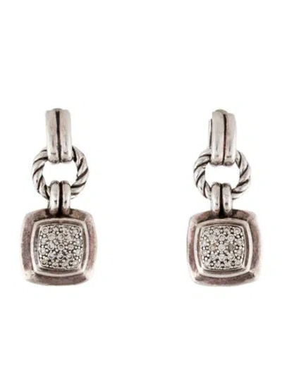 Pre-owned David Yurman Albion Diamond Drop Earrings In Multi