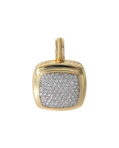 David Yurman Albion Diamond Enhancer Pendant In 18k Yellow Gold 1.68 Ctw In Silver
