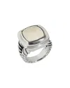 David Yurman Albion Silver Ring (authentic Pre-loved) In Metallic