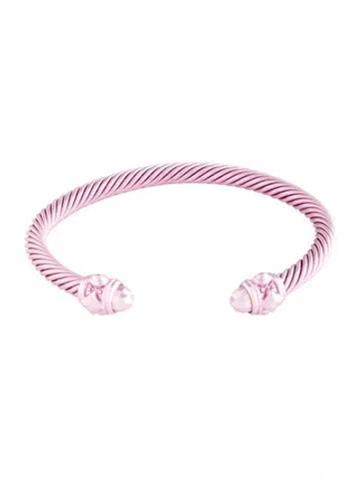 Pre-owned David Yurman Aluminum Renaissance Cuff, 6.25" In Pink