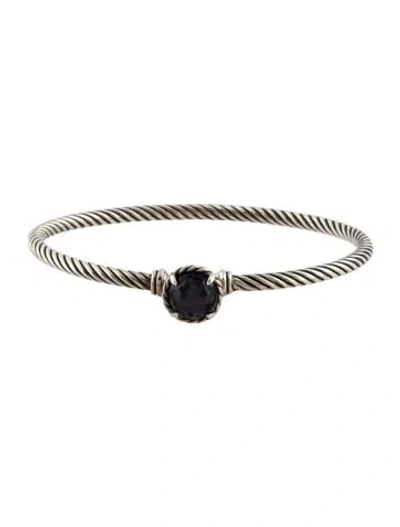 Pre-owned David Yurman Amethyst & Hematine Doublet Petite Chatelaine Bracelet Black Orchid Bracelet, 6" In Multi