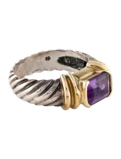 Pre-owned David Yurman Amethyst Cocktail Ring In Multi