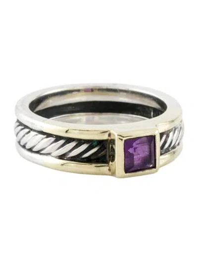 Pre-owned David Yurman Amethyst Cocktail Ring In Multi