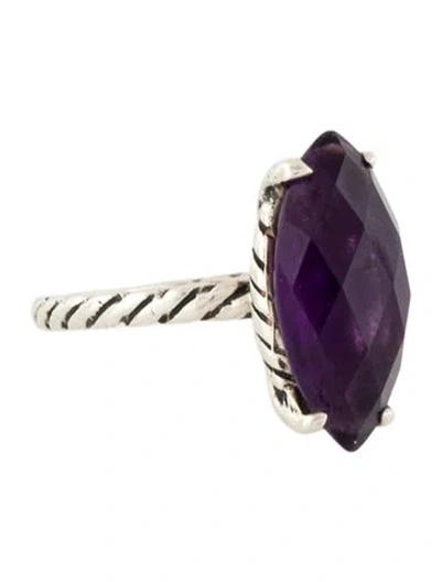 Pre-owned David Yurman Amethyst Color Classics Ring In Multicolor