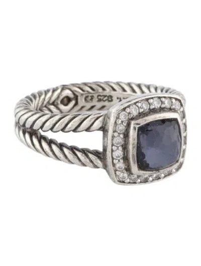 Pre-owned David Yurman Amethyst, Hematite Doublet & Diamond Black Orchid Ring In Multi