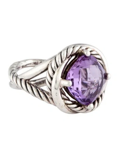 Pre-owned David Yurman Amethyst Infinity Cocktail Ring In Multi