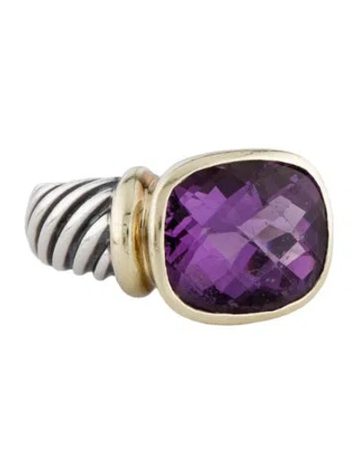 Pre-owned David Yurman Amethyst Noblesse Cocktail Ring In Multi