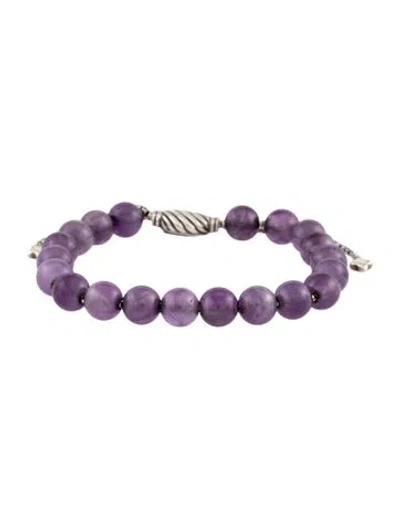 Pre-owned David Yurman Amethyst Spiritual Beads Bracelet In Multicolor