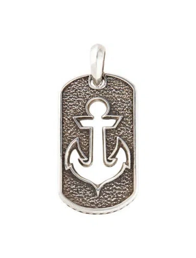 Pre-owned David Yurman Anchor Tag Pendant In Multi