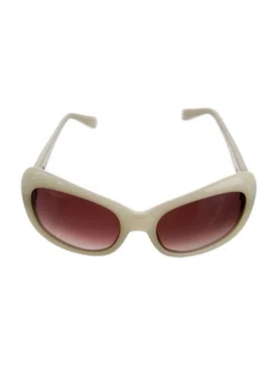 Pre-owned David Yurman Athena 'white Pearl' Cat-eye Sunglasses In Neutral