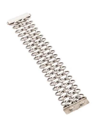 Pre-owned David Yurman Atlas Chainmail Bracelet, 6.5" In Multicolor