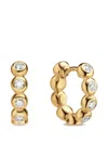 David Yurman Bezel Set Hoop Earrings In Pattern