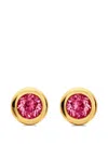 David Yurman Bezel Set Stud Earrings In Gold