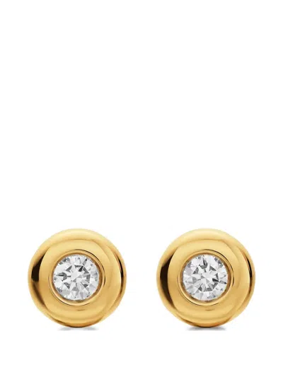 David Yurman Bezel Set Stud Earrings In Gold