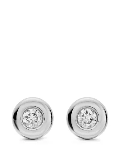 David Yurman Bezel Set Stud Earrings In Metallic