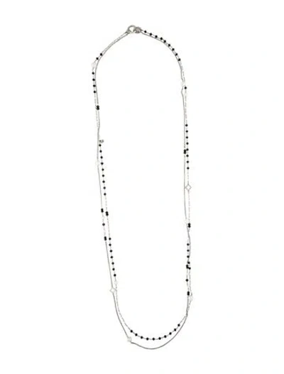 Pre-owned David Yurman Bijoux Quatrefoil Pearl & Spinel Multistrand Convertible Necklace, 42"