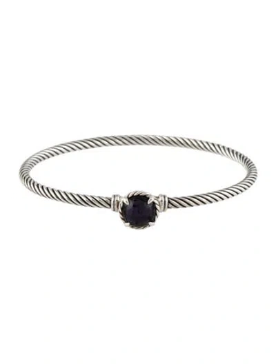Pre-owned David Yurman Black Orchid Châtelaine Station Bracelet, 6.5" In Multicolor