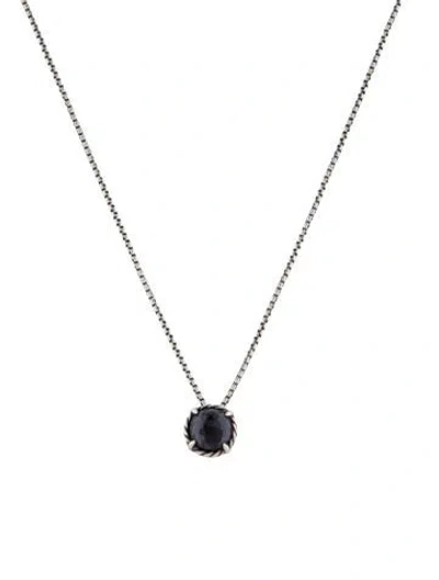 Pre-owned David Yurman Black Orchid Petite Chatelaine Pendant Necklace, 16.25" In Multicolor