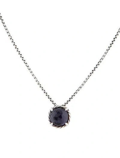 Pre-owned David Yurman Black Orchid Petite Chatelaine Pendant Necklace, 17" In Multi