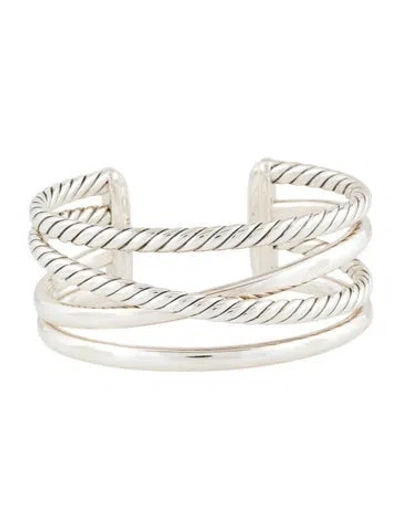 Pre-owned David Yurman Bold Crossover Multirow Cuff Bracelet, 5.75"
