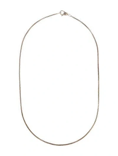 Pre-owned David Yurman Box Chain 1.7mm Necklace, 18.25" In Multicolor