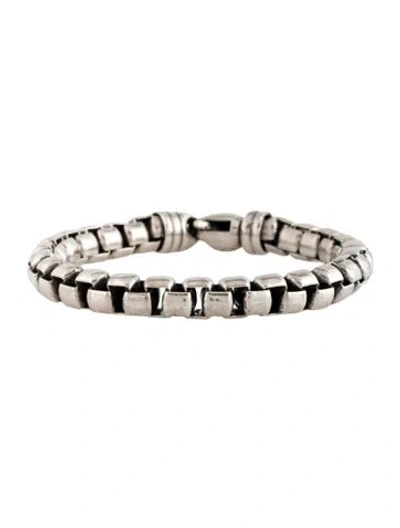 Pre-owned David Yurman Box Chain Bracelet, 6.25" In Multicolor