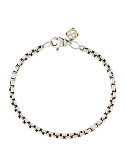 Pre-owned David Yurman Box Chain Bracelet, 7" In Multi