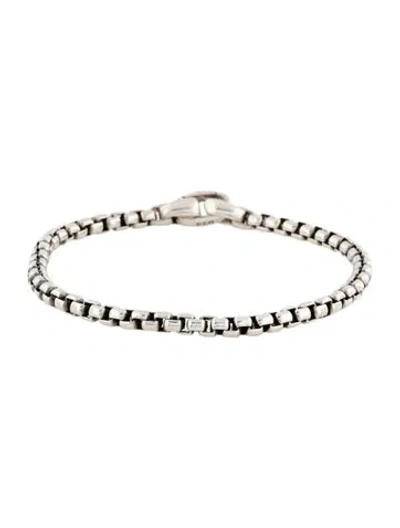 Pre-owned David Yurman Box Chain Bracelet, 7.25" In Multicolor