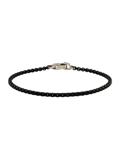 Pre-owned David Yurman Box Chain Bracelet, 7.5" In Multi