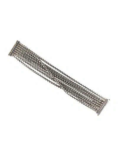 Pre-owned David Yurman Box Chain Eight Row Bracelet, 6.5" In Multi