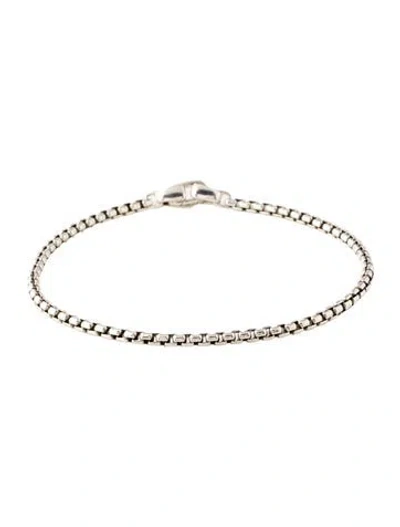 Pre-owned David Yurman Box Chain Link Bracelet, 7.75" In Multi